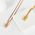 Custom Gold Brick Bar Bullion Personalize Necklace